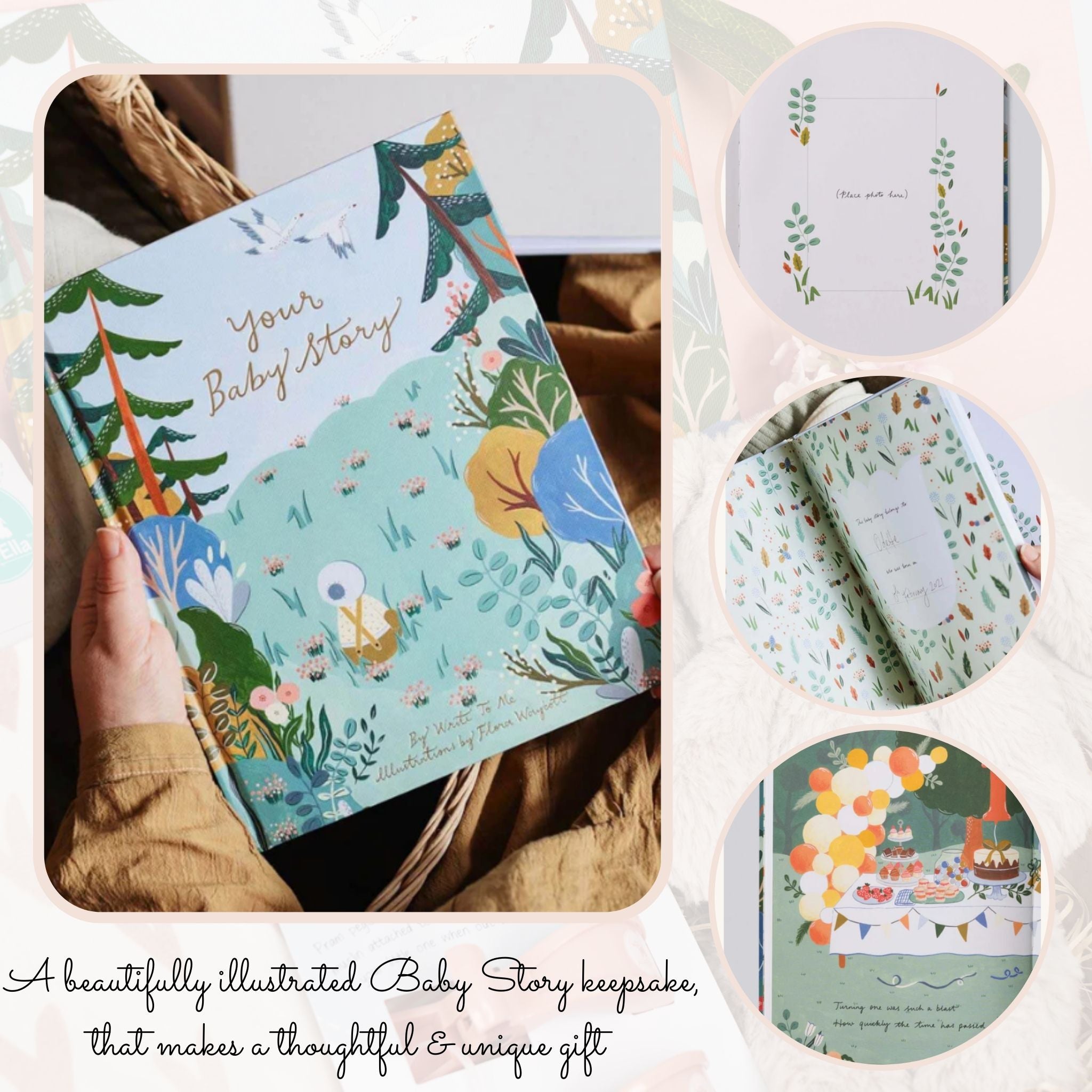 Baby memory keepsake book