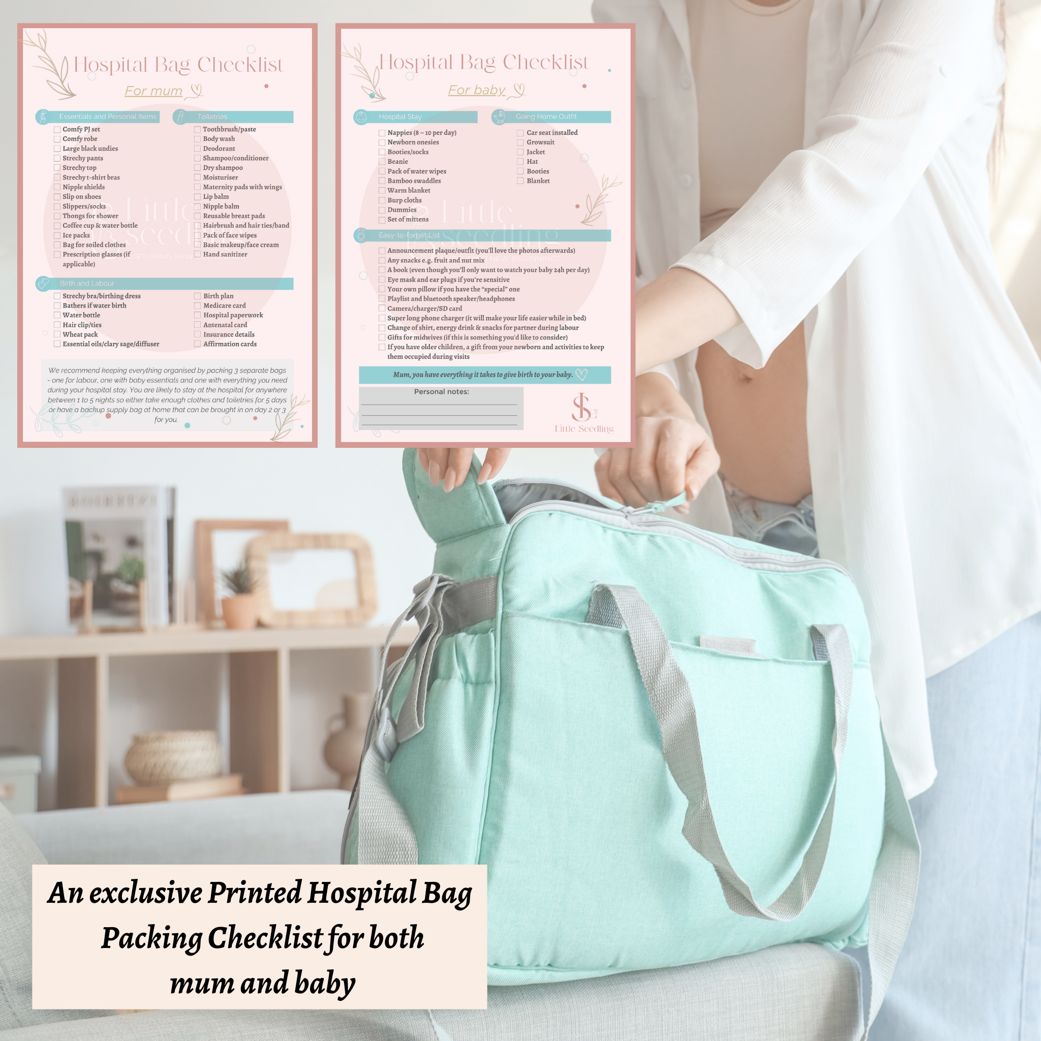 Hospital bag packing checklist for birth
