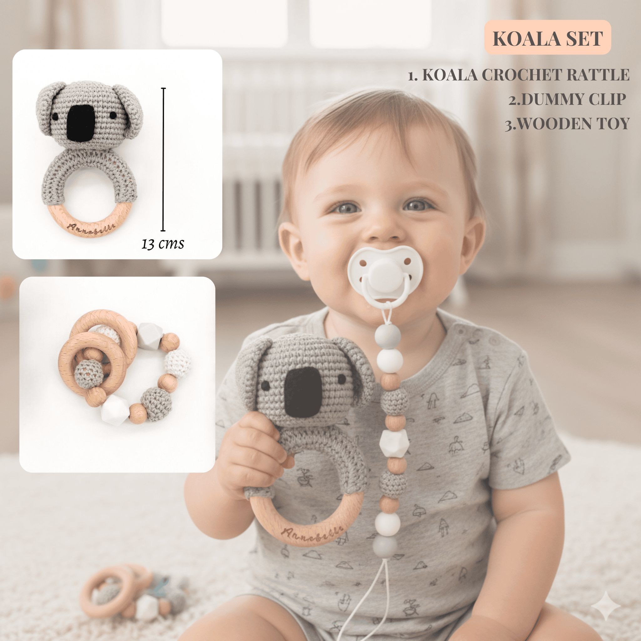 Koala gift set, toy gift for babies