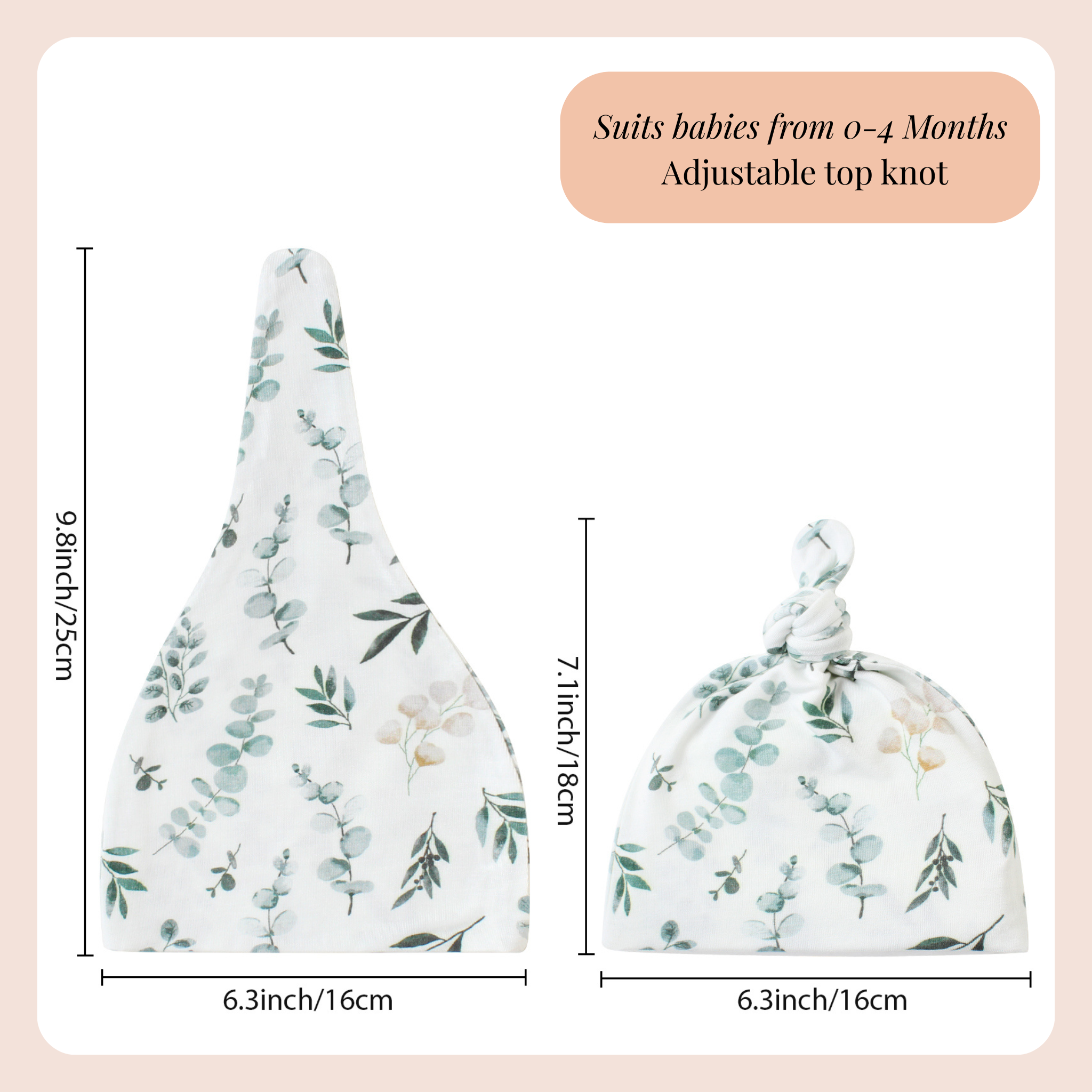 Adjustable newborn baby hat cap beanie