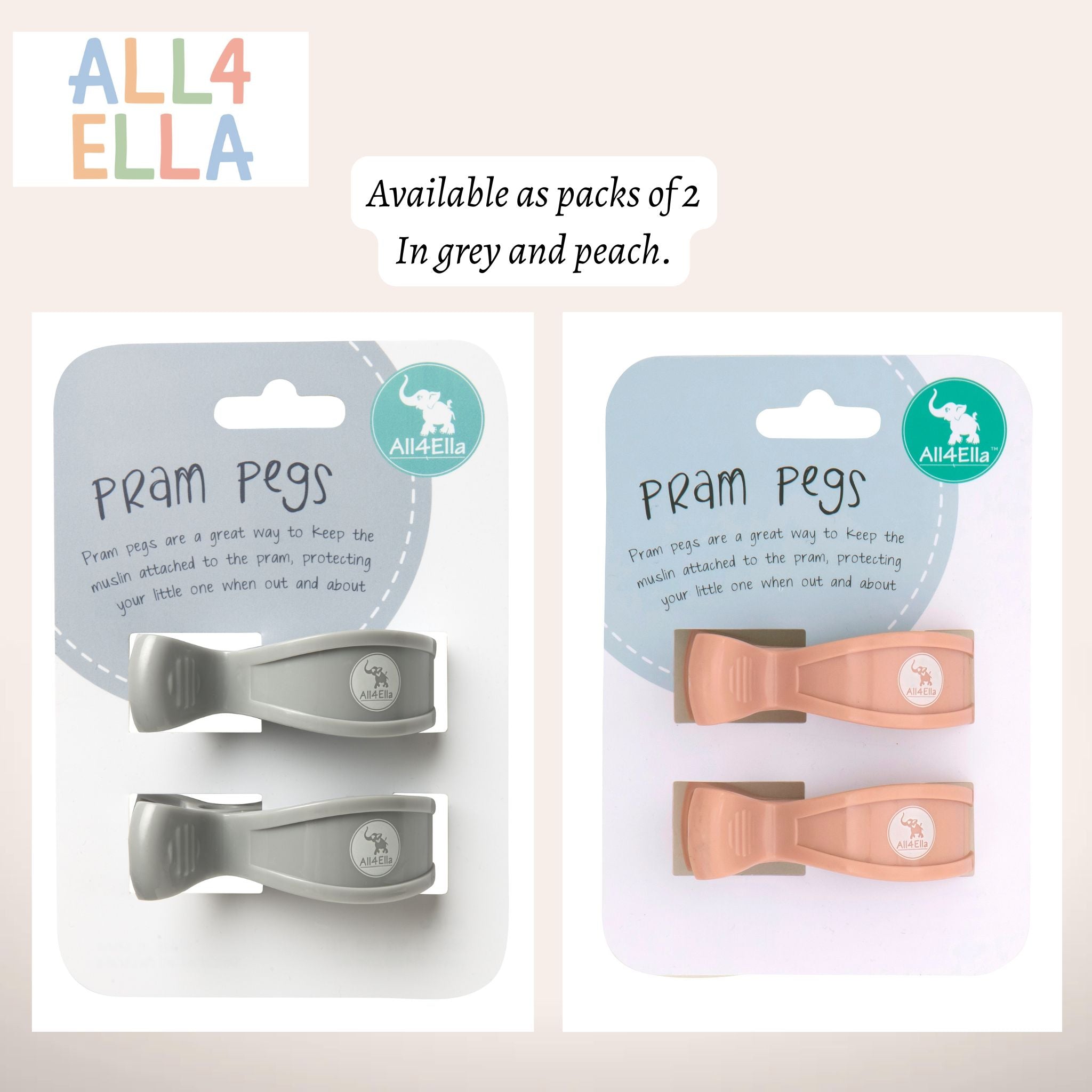 Pram Pegs Set of 2 | All4ella
