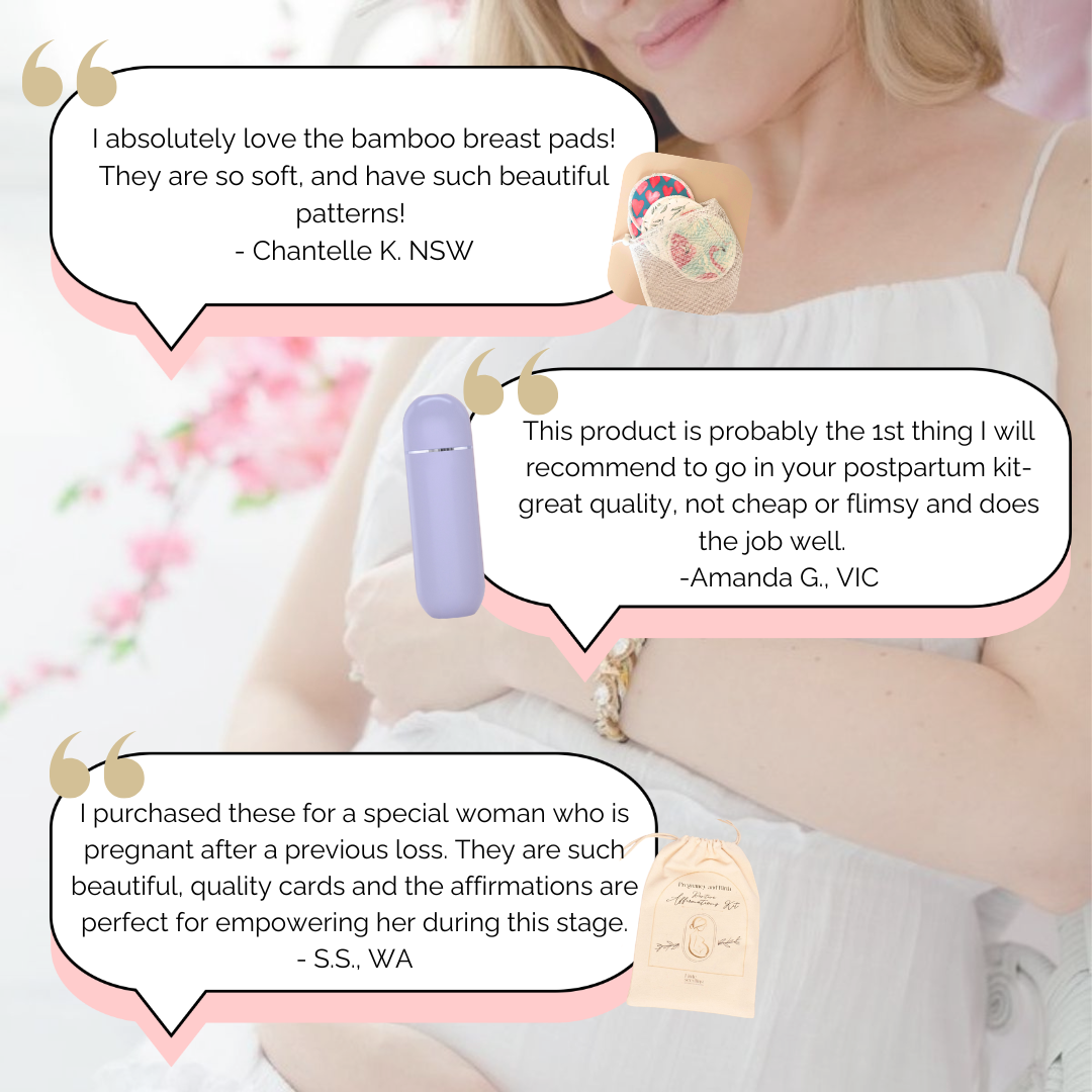 Pregnancy self-care items and postpartum products