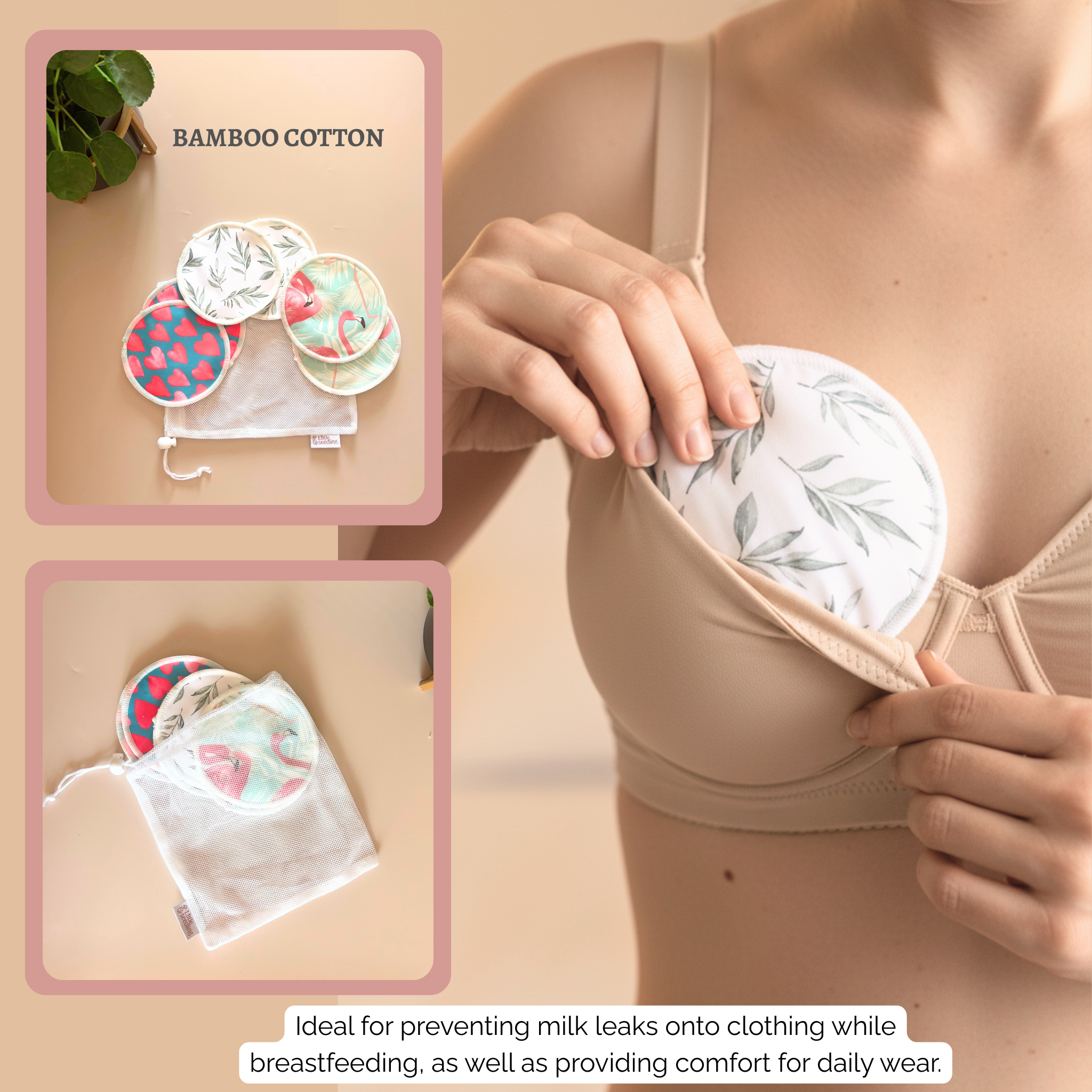 Reusable Bamboo Breast Pads Set