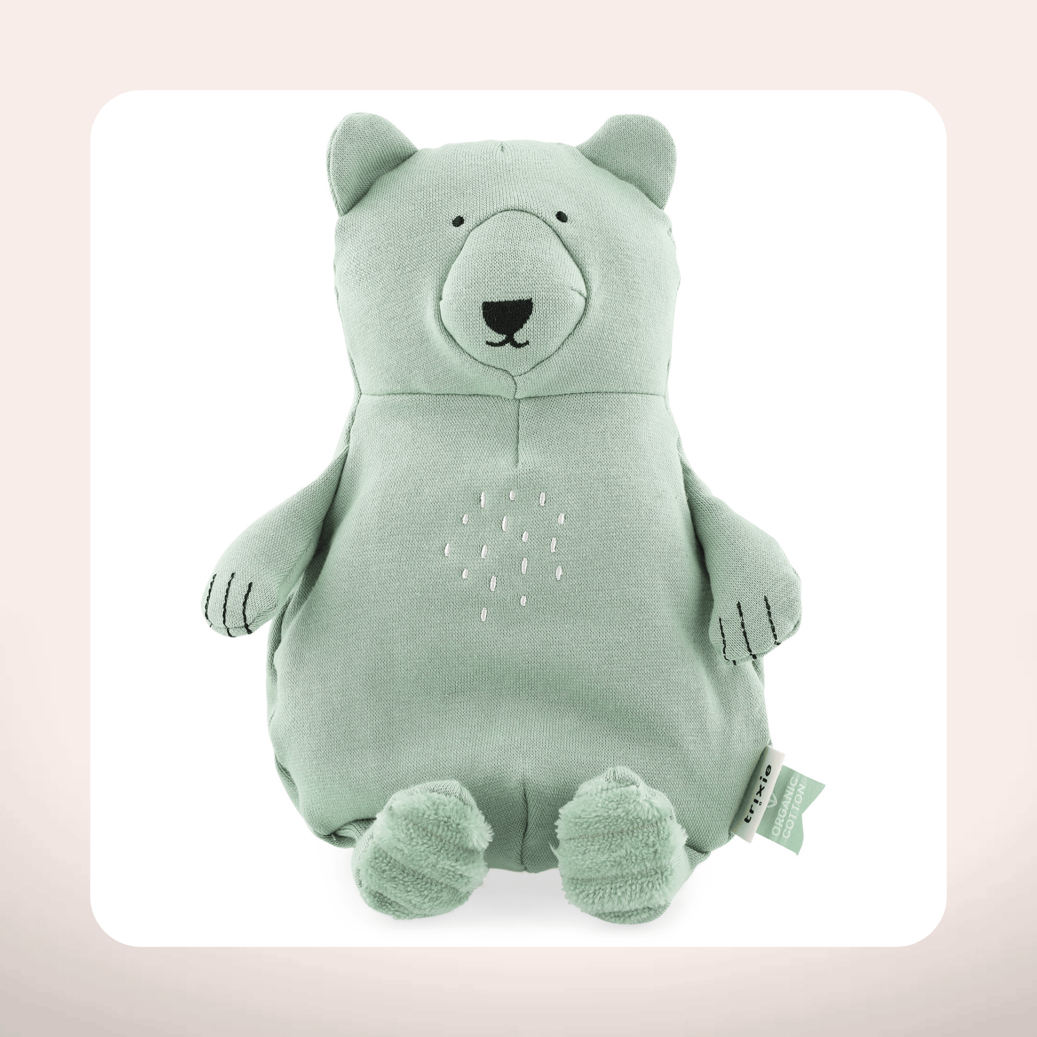 Polar bear plushie, Pure Organic Cotton