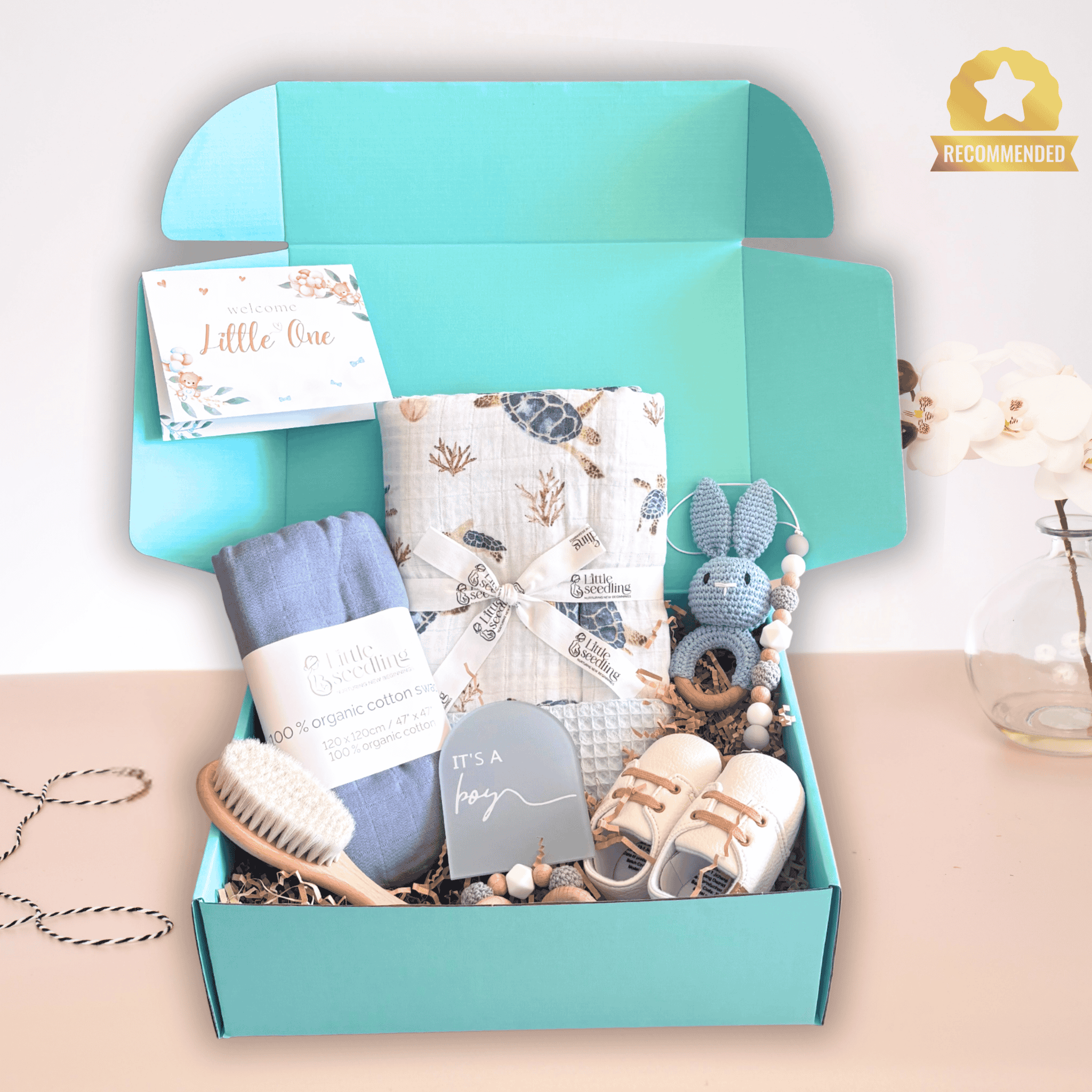 Premium Newborn baby boy gift hamper.