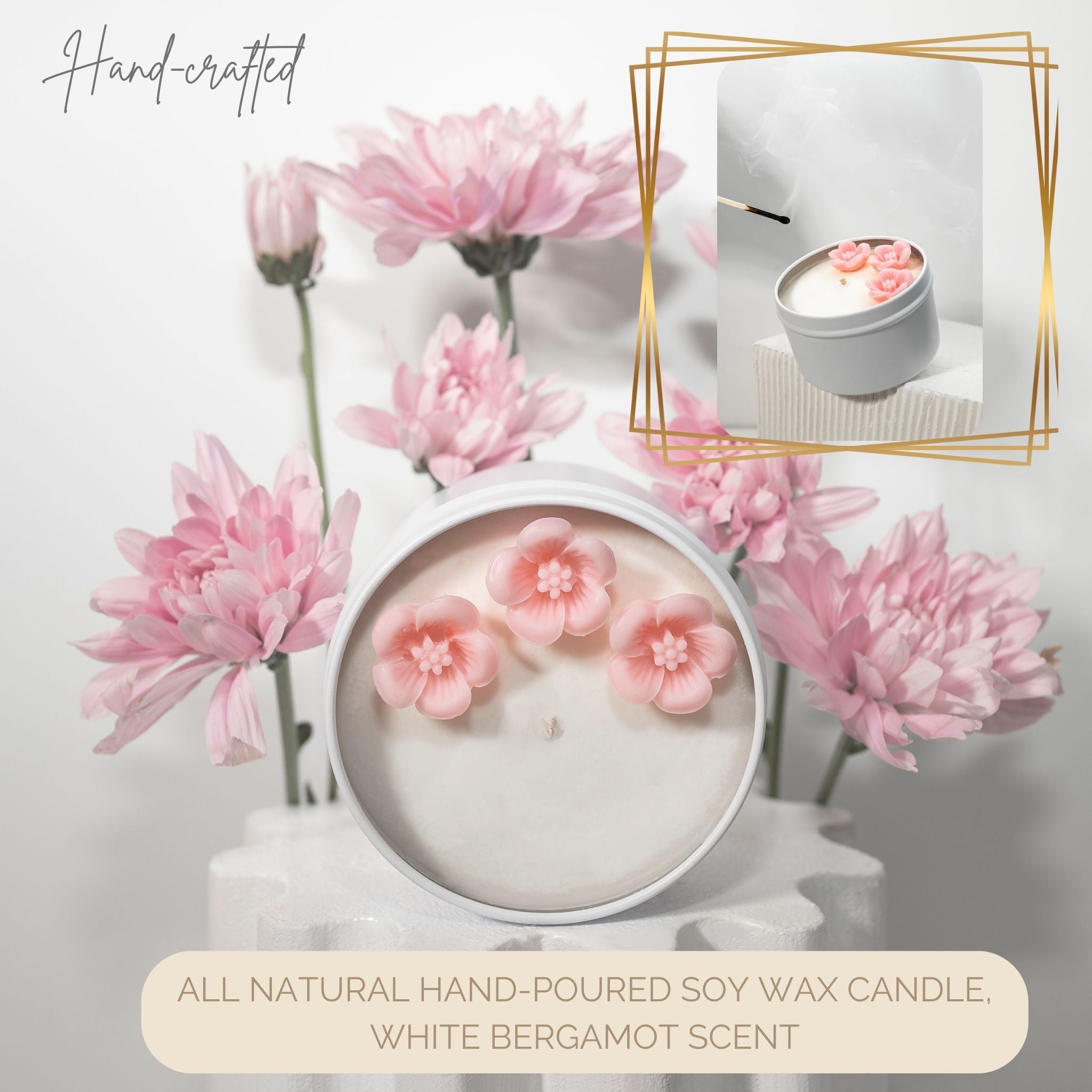 Exclusive hand-poured natural soy wax candle