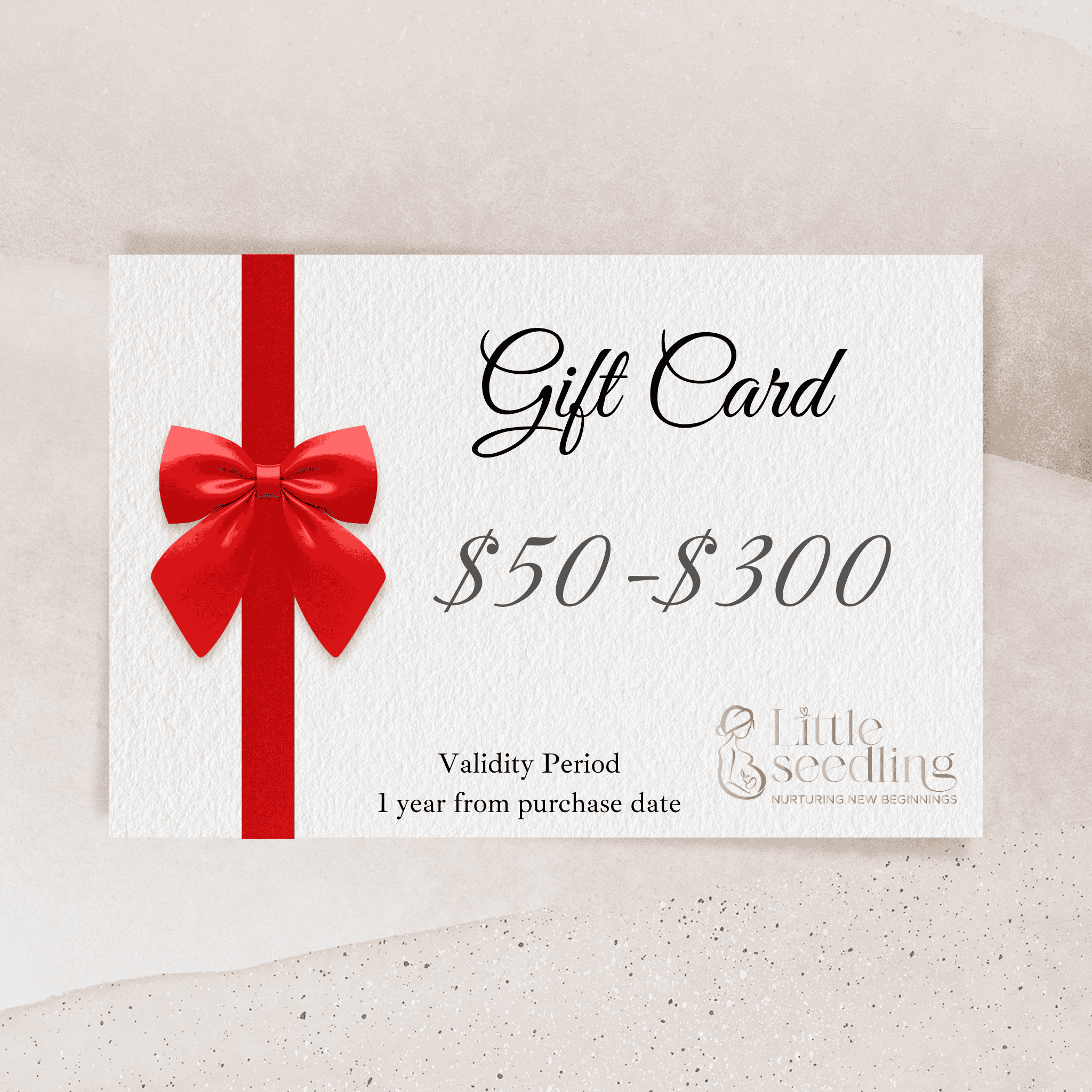 Little Seedling gift card for mum, Christmas gift card