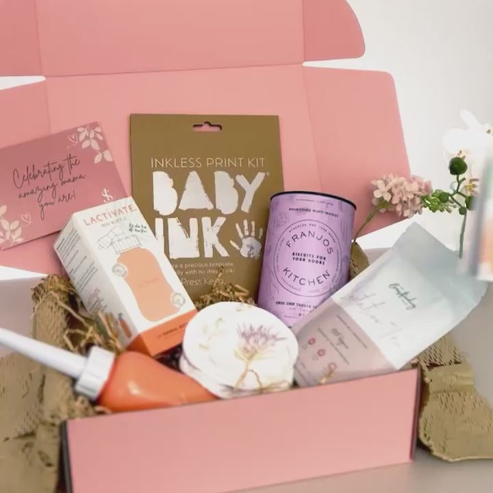 New Mom / Postpartum Box Gift Box Personal Message Card Natural